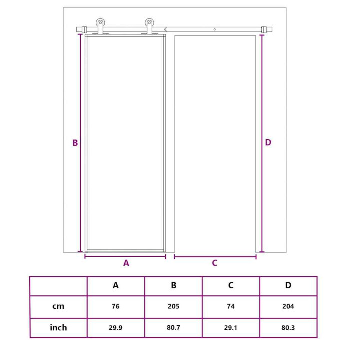 Drsna vrata bela 76x205 cm kaljeno steklo in aluminij